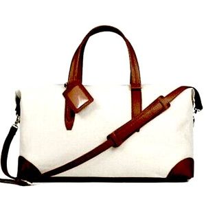 NWT Henny + Lev Large Canvas Weekender Duffle Bag